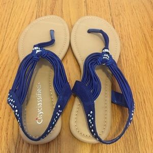Blue sandals